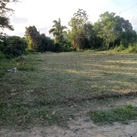 Terreno plano em Caraguatatuba, medindo 10 metros de frente e 29 metros de fundos. Fica no final do bairro Golfinho, com escritura registrada.